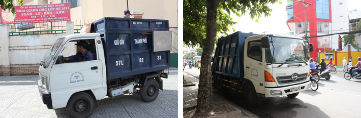 xe chở rác loại 500kg, xe ép rác, hót rác đường phố